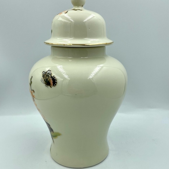 Toyo Vintage Ginger Jar Black Orchid Japanese Ceramic Vase With Lid Japan - Picture 5 of 10